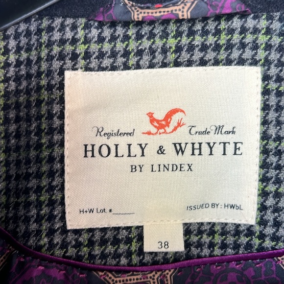 Wool blend blazer size EU38 grey green padded elbow NWOT pockets front lined - Picture 16 of 17